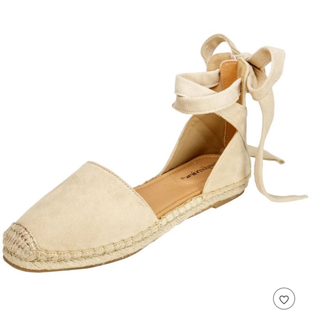 Brand New Comfortview Cream Ankle-Tie Espadrilles